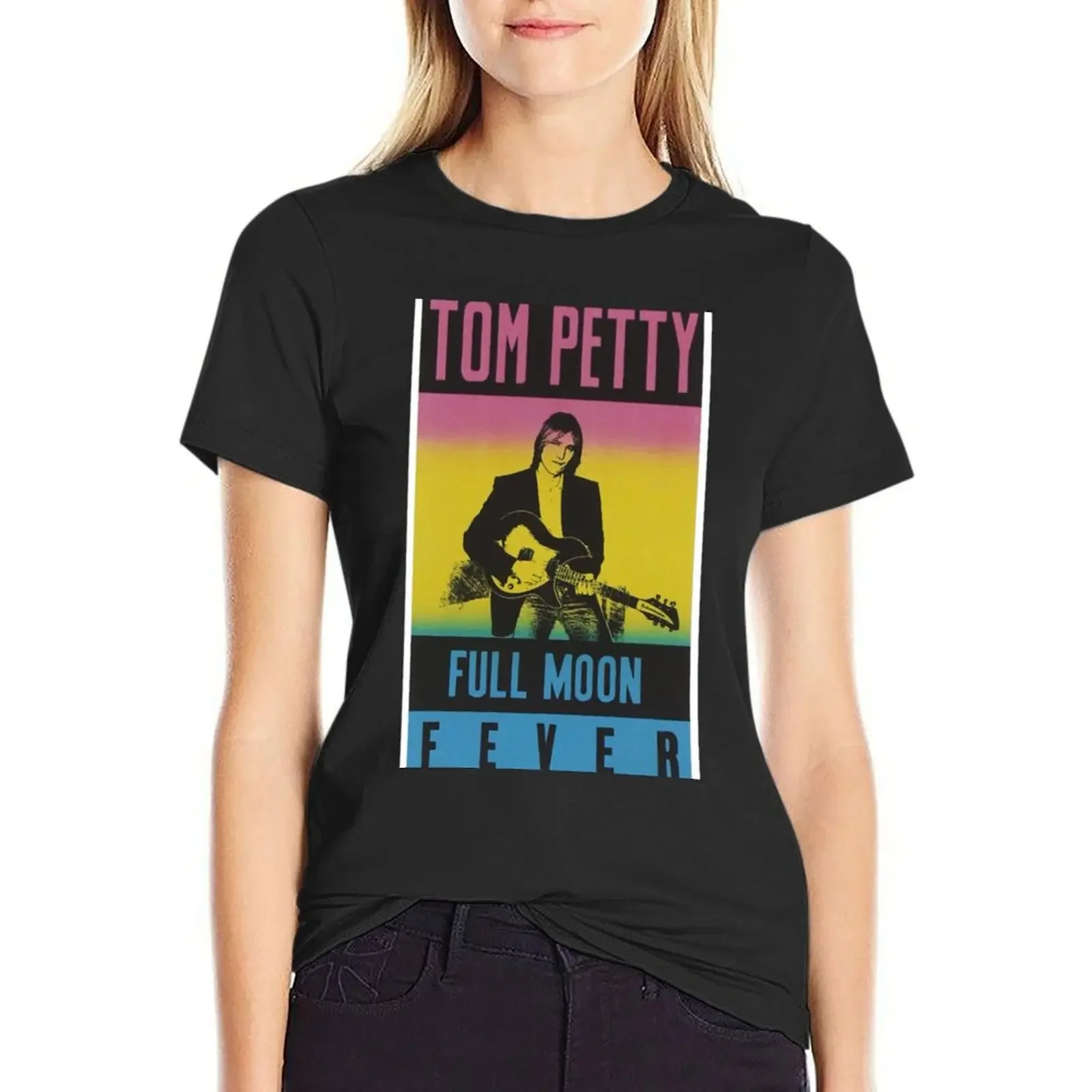 

Full Moon Fever Tom P T-Shirt funny plus size tops tees vintage clothes t shirt dress Women