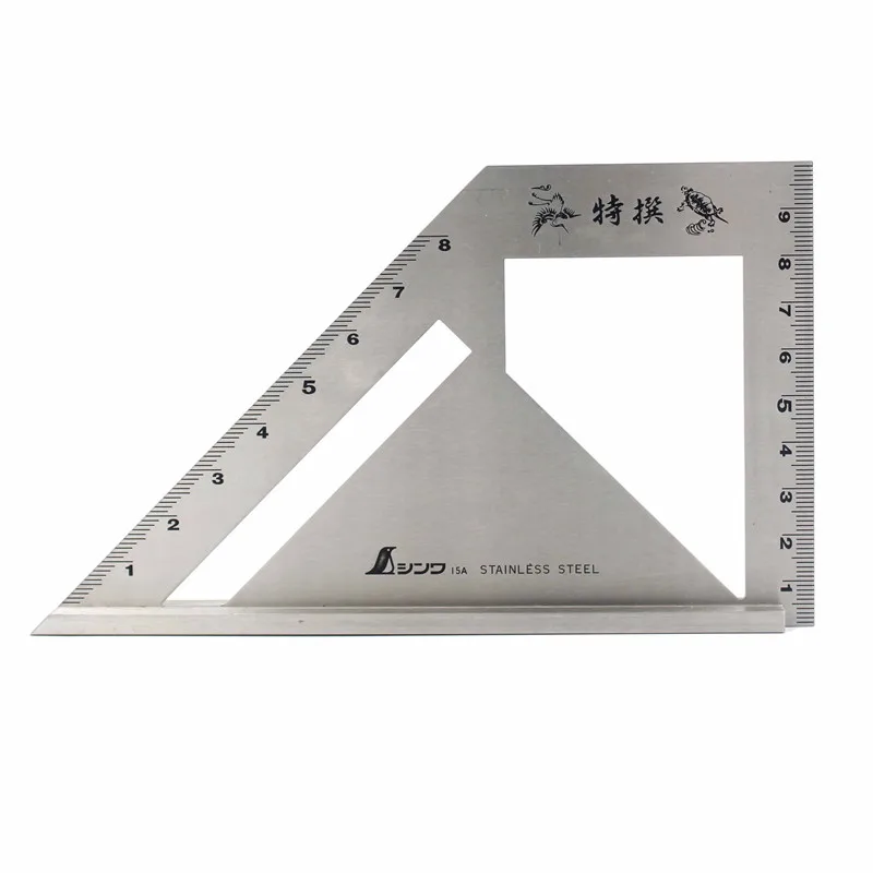 SHINWA Japanese Penguin 45° 90° Miter Rule Gauge 62081 62189 Try Square Inspection Tool For Framework 1PCS