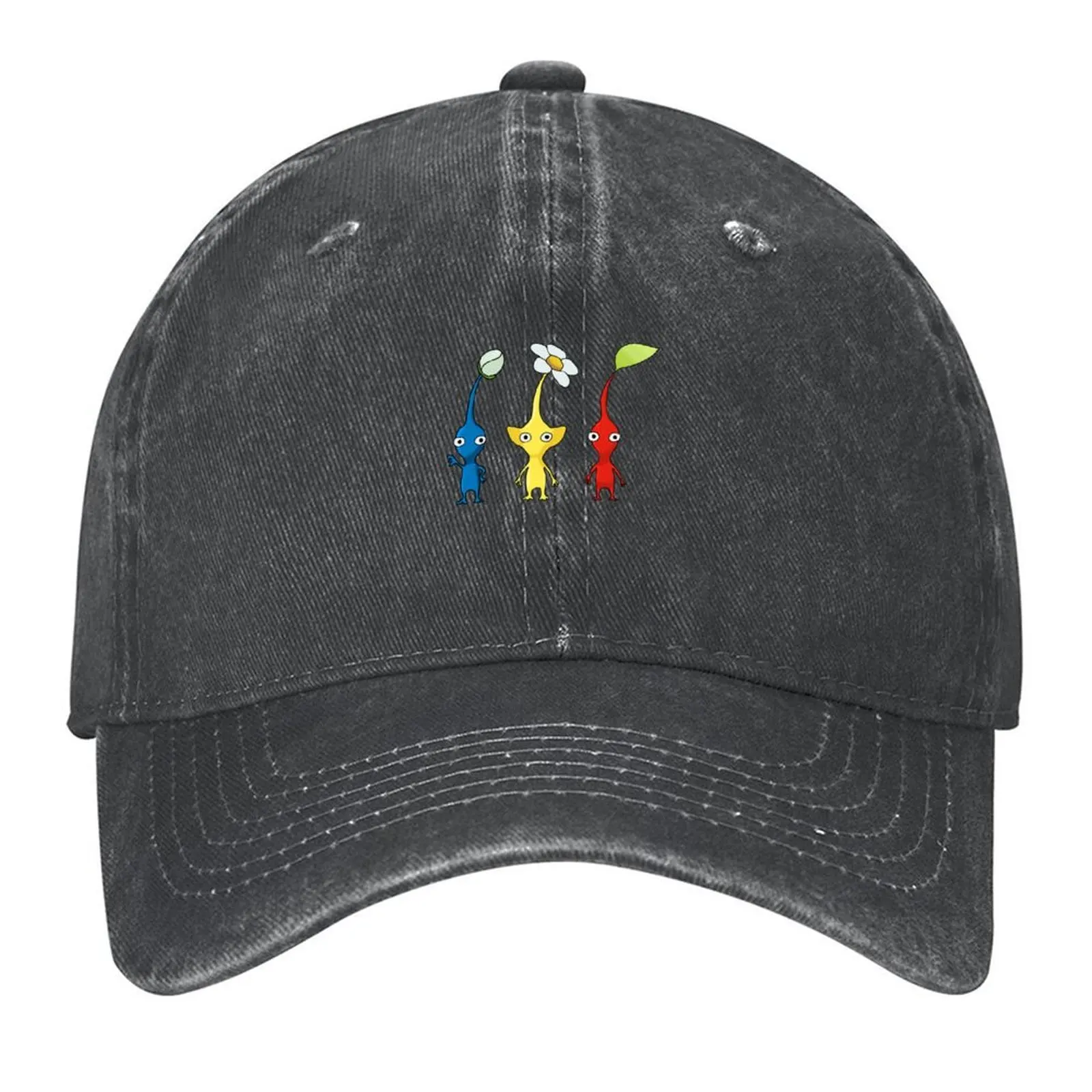 

Blue, Yellow and Red Pikmin Set Baseball Cap Big Size Hat sun caps fun hats |-F-| Mens Tennis Women's
