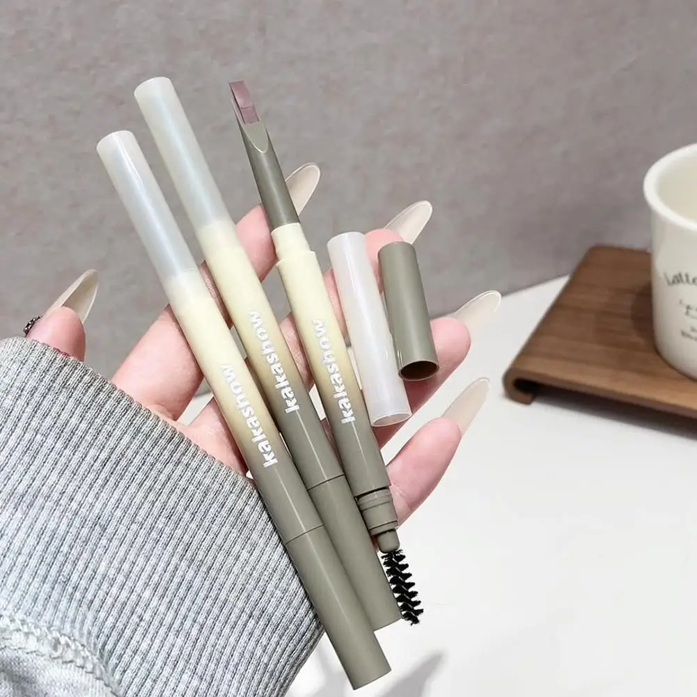 Ultra cienka dwustronna kredka do brwi, wodoodporna, odporna na pot, długotrwała, profesjonalny makijaż oczu dla kobiet K2N2