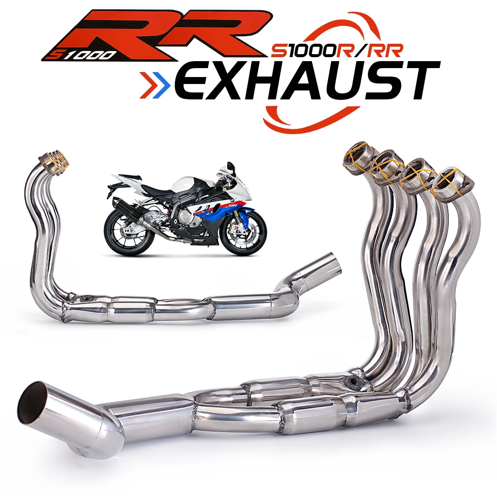 For BMW S1000RR 2010-2014 S1000R 2010-2016 motorcycle exhaust modified front section slip-on stainless steel front link pipe