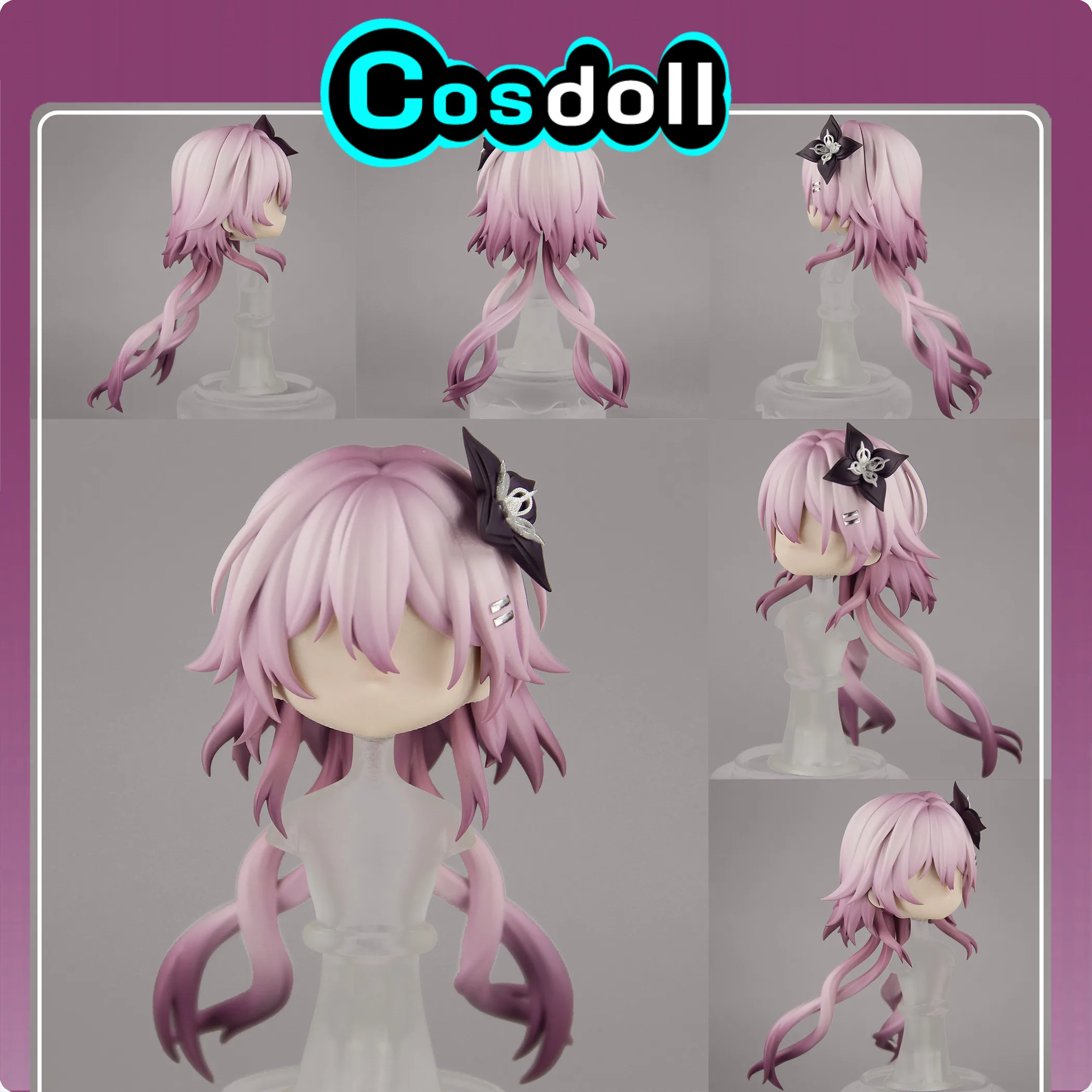 

Honkai：Star Rail March 7th Handmade ob11 ob22 GSC Hair Detachable Hair Shell Wig Faceplates BJD Doll Accessories Game Anime Toy