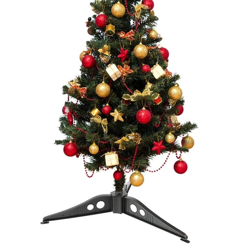 Christmas Tree Base Stand Plastic Foot Tripod 12Cm Triangular White Bottom Plastic Frame