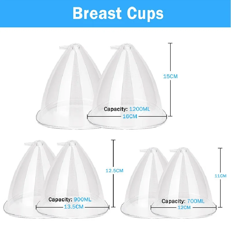 Portable Multi-Size Plastic Vacuum Cup for Chest Breast & Hip Beauty Care - Chest & Breast & Hip Vacuum Cup