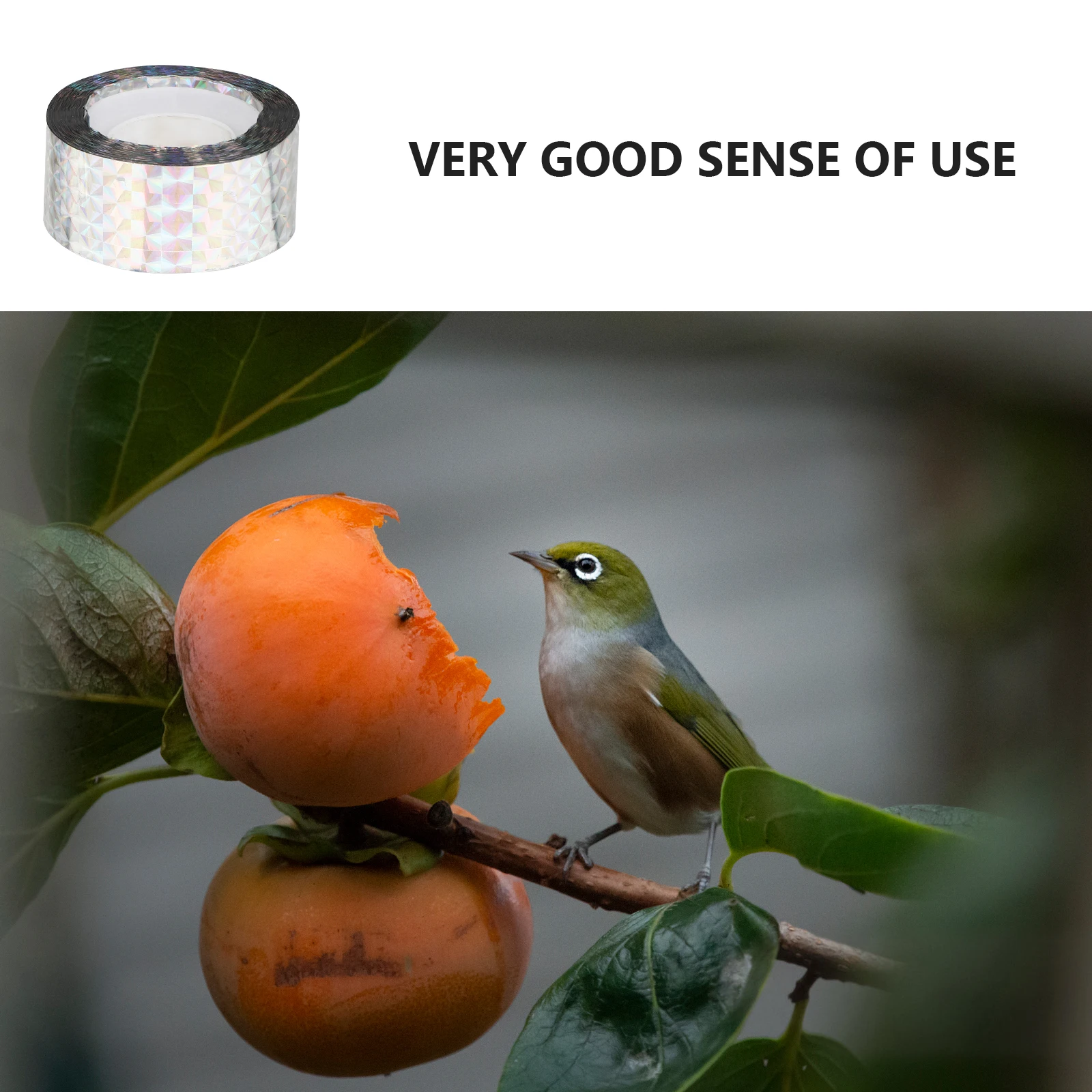 

2Pcs PET Bird Repellent Ribbon Flash Reflective Tape for Garden Balcony Roof Farml Pigeon Control Easy Tailor Long