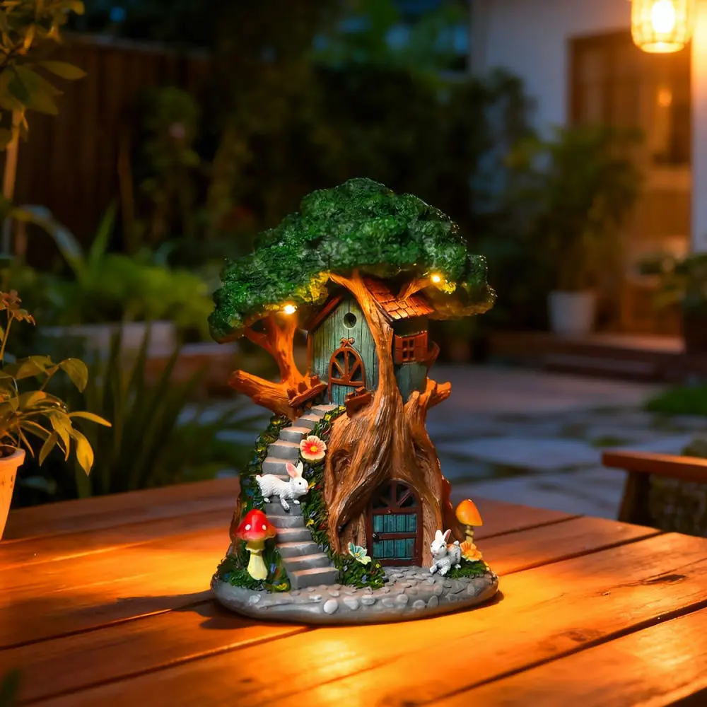 resin-tree-house-solar-powered-light-outdoor-garden-statue-ornament-waterproof-landscape-decor-backyard-fairy-sculpture-tool