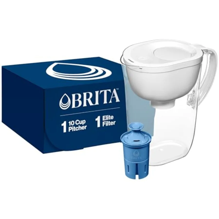 

Water Pitcher, Everyday Elite Filter, Removes 99% of Lead, Includes 1 Filter, 10-Cup Capacity, White