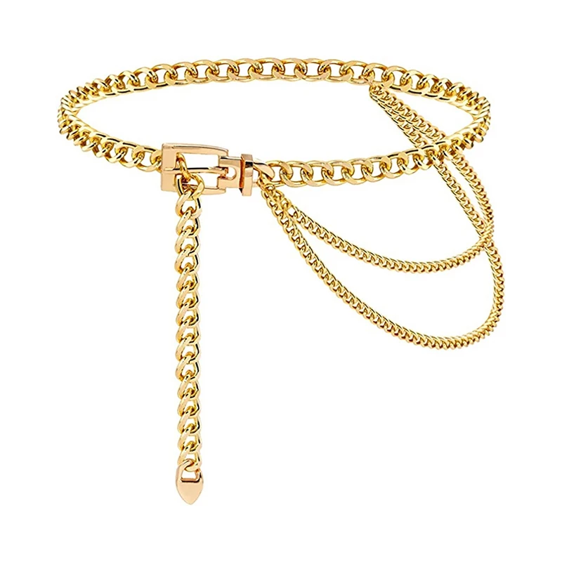 Metal Chain Belts Elegant Women Waistband Long Tassel Waist Chain Dress Jeans Belts Lady Waistband Punk Body Waist Chain Gothic image 6