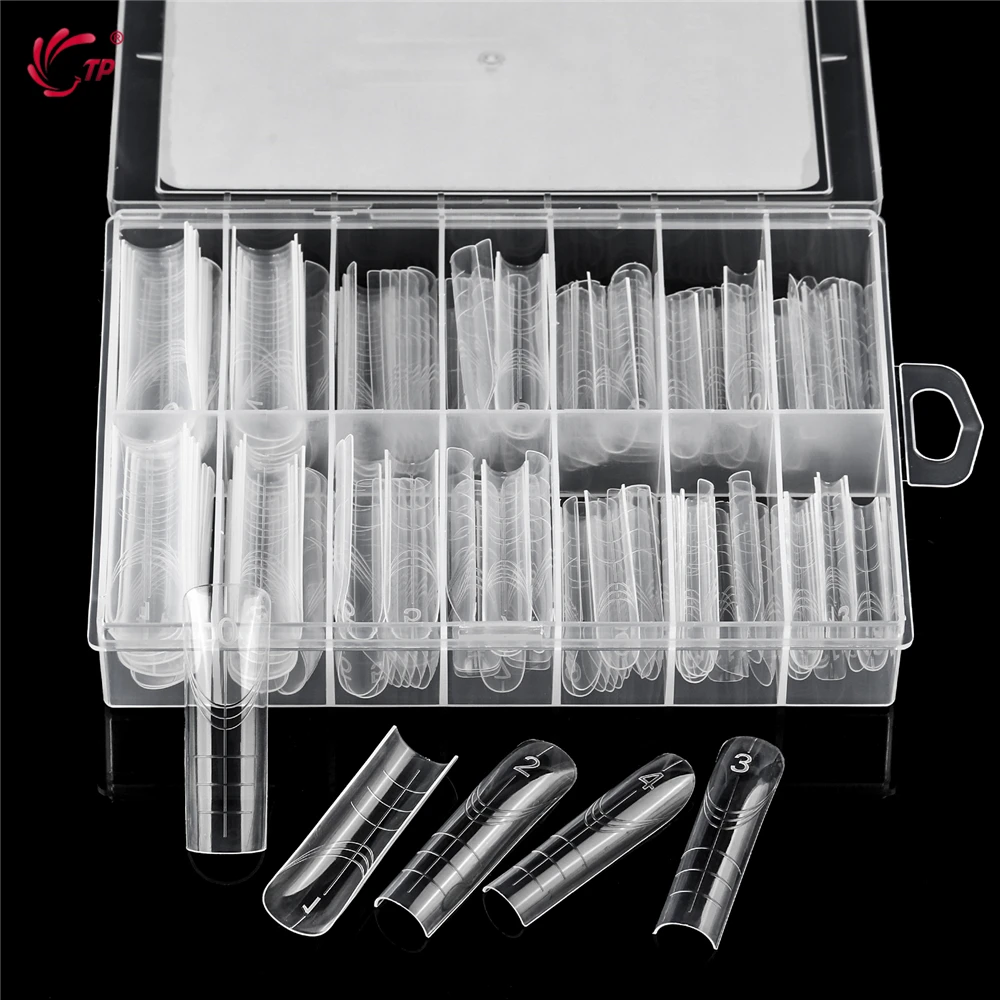 TP 140 قطعة/صندوق مربع أشكال مزدوجة مسمار قالب غطاء كامل منشئ سريع الاكريليك تمديد قالب 14 أحجام بولي جيل للأظافر مسمار العلوي أشكال #2