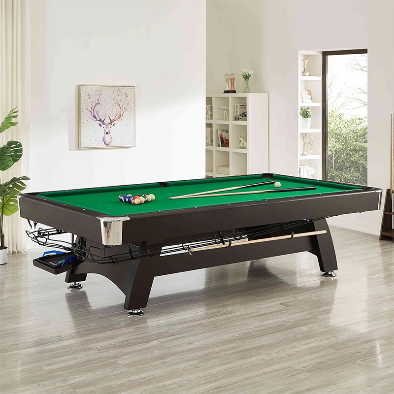 Solid Wood Pool Table Automatic Return American Black Eight Indoor Pool Table Multi-functional Three-in-one Marble Table