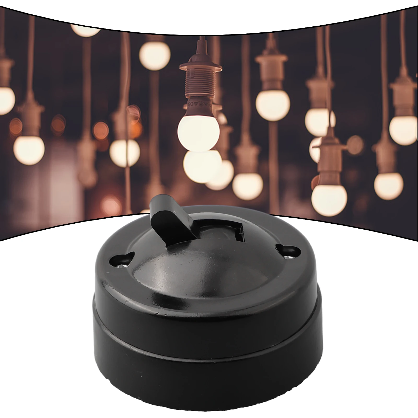 Wall Mount Round Single Control Light Switch Featuring Retro Design for Household and Hotel Use Voltage 220 250V Current 1A