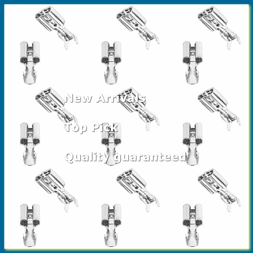 6Pack X(100 x 6.3mm Uninsulated Female Spade Push On Crimp Terminal Non Insulated 2.5mm²
