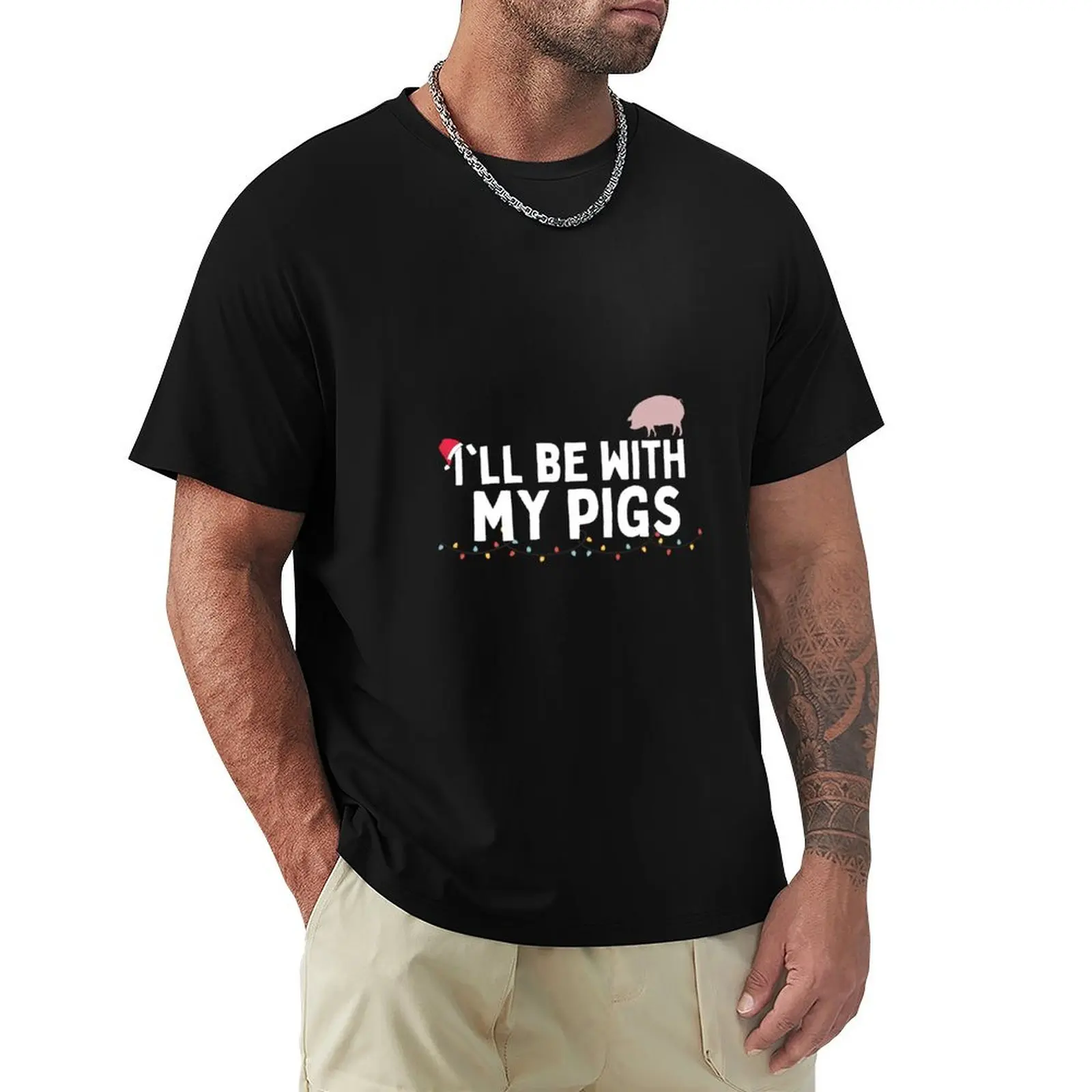

I'll Be With My Pigs At Christmas T-Shirt sublime gifts for boyfriend sports fans designer shirts shirts men