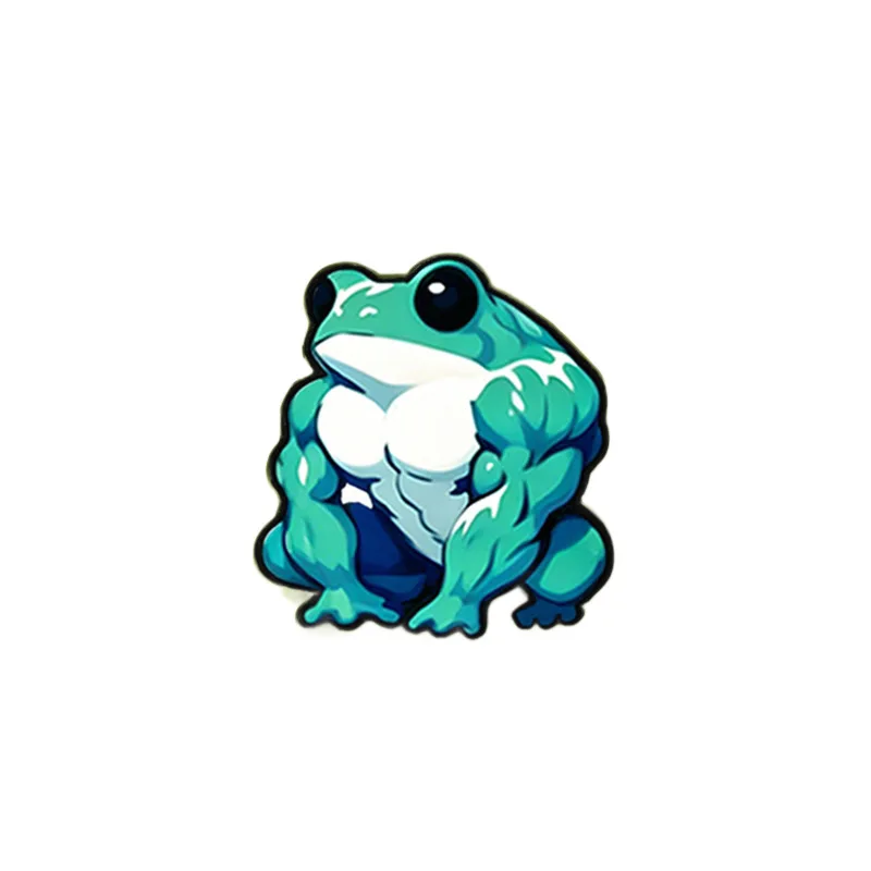 Cartoon Muscle Frog Brooch Creative and Fun Animal Badge Brooch for Backpacks Collection Gift Animal Jewelry Cosplay Accessories