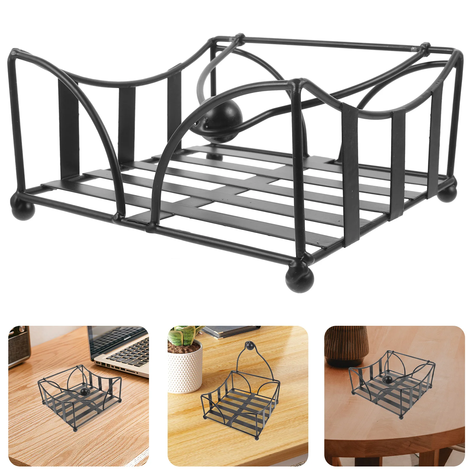 

Flat Paper Napkin Holder Modern Metal Napkin Dispenser For Dining Table Restaurant Hotel Tabletop Organizer Kitchen Tissue