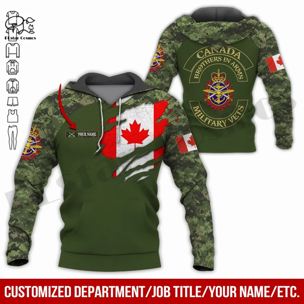 

PLstarCosmos 3Dprint Newest Camo Proud Canada Flag Team Custom Name Funny Harajuku Causal Unique Unisex Hoodies/Sweatshirt/Zip 9