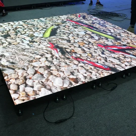 Layar LED Fleksibel Tahan Air Kustom, Interaksi Sensor Kustomisasi, Ubin Lantai Iklan, Magnet LED Sc