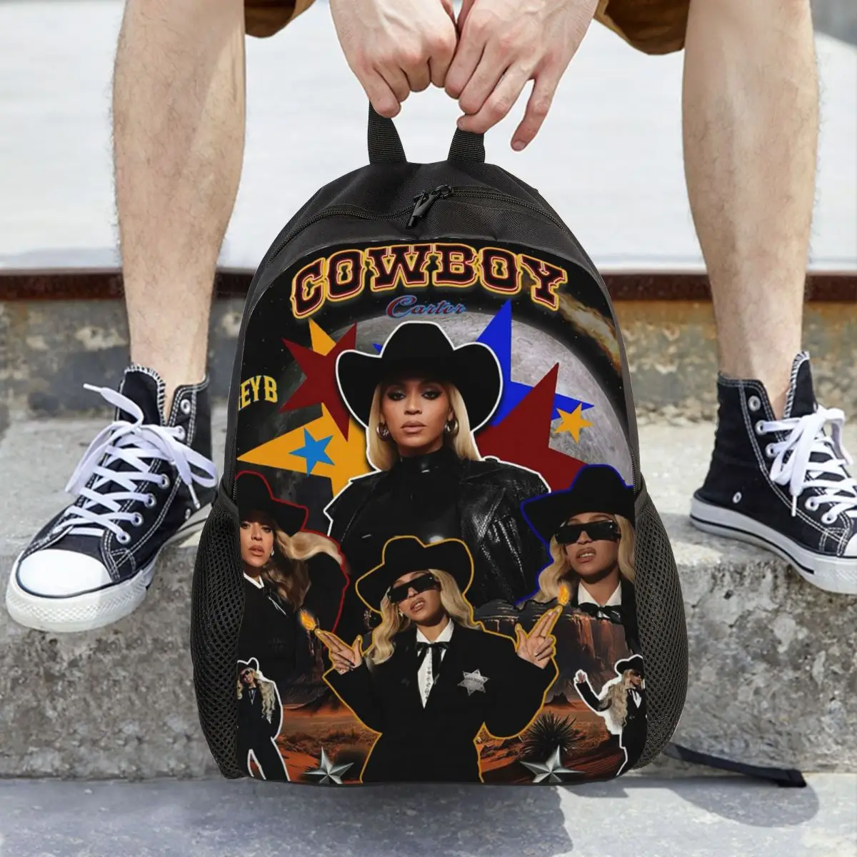 cowboy-carter-beyonce-novo-album-mochila-venda-quente-mochila-grande-capacidade-criancas-bookbag-saco-de-escola-sacos-de-ombro-para-homens