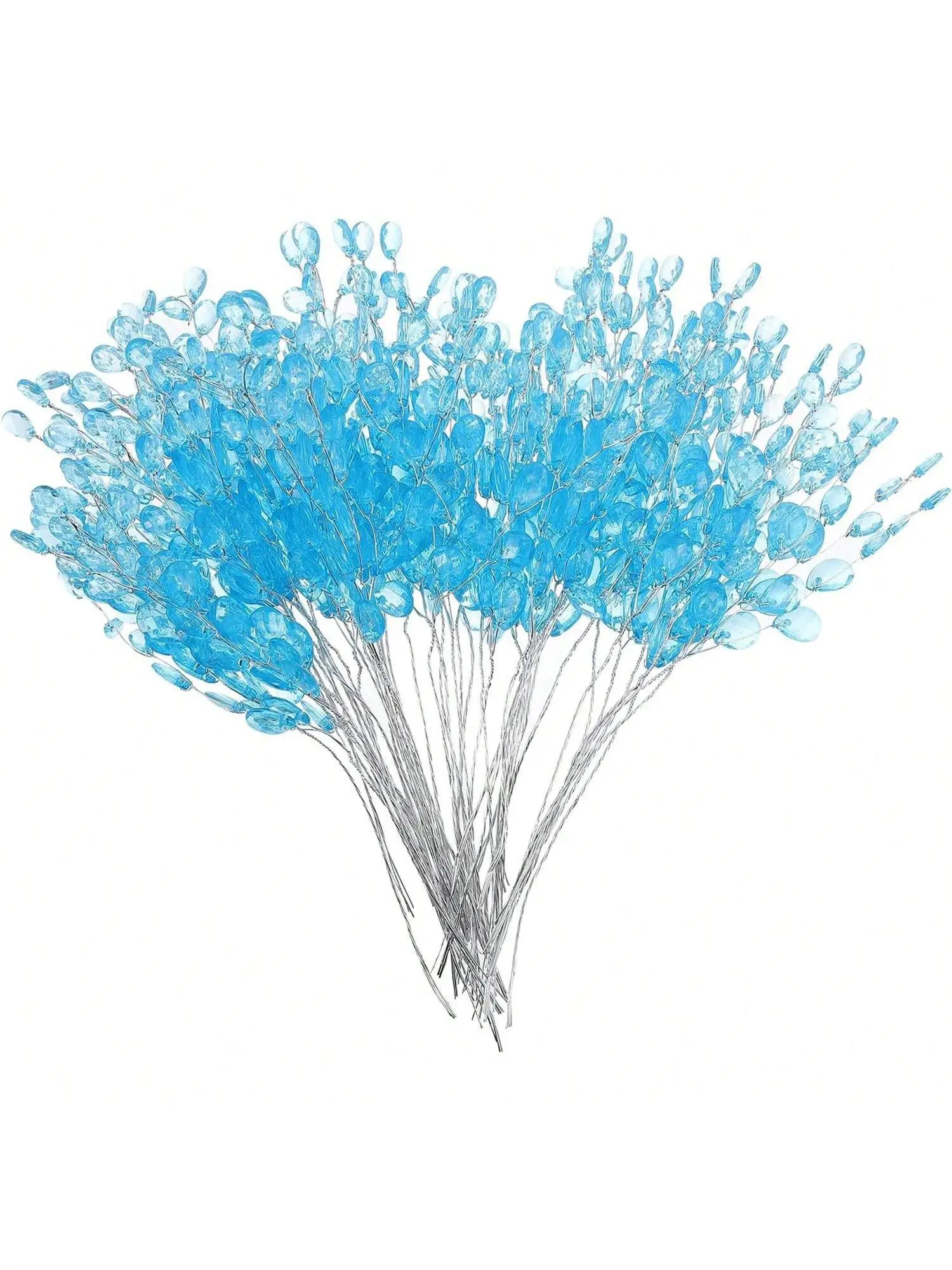 Künstlicher weißer Kristall, Acryl, Wassertropfen, handgefertigt, Hochzeit, Brautsträuße, Kranz, Tisch, DIY, Geschenk, Kunst, Wanddekoration, Zubehör – Detail 12