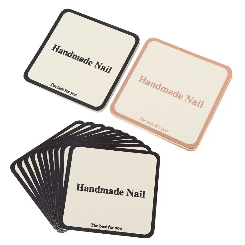 10 Sheets Press-On Nail Packaging Cards False Nail Design Swatch Display Handmade Manicure Sample Show Card For Salon