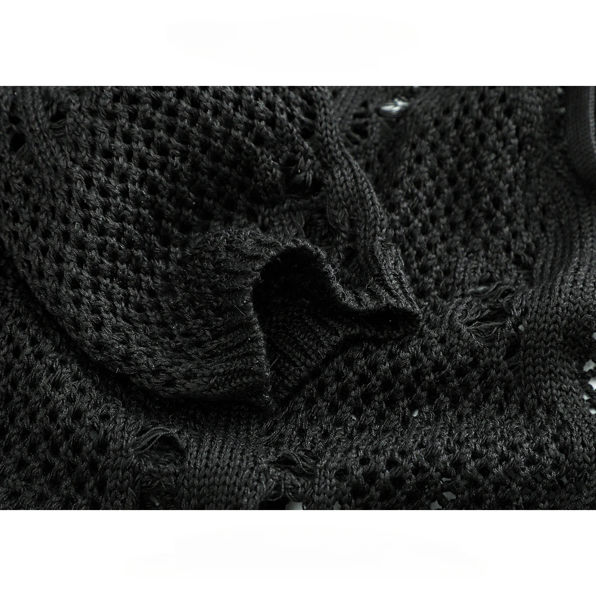 Women Hollow Out Lace-up Knitted Cardigan Jacket Summer V-neck Long-sleeevd Thin Short Slim Sun Protection Smock Female Clothing