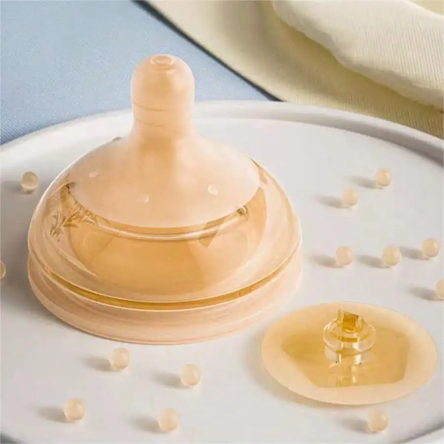 1pc Wide-neck Baby Bottle Nipple with Case(Fit Our Shop Glass & PPSU Baby Bottle), Replacement Nipple, Soft Skin Feel Nipple