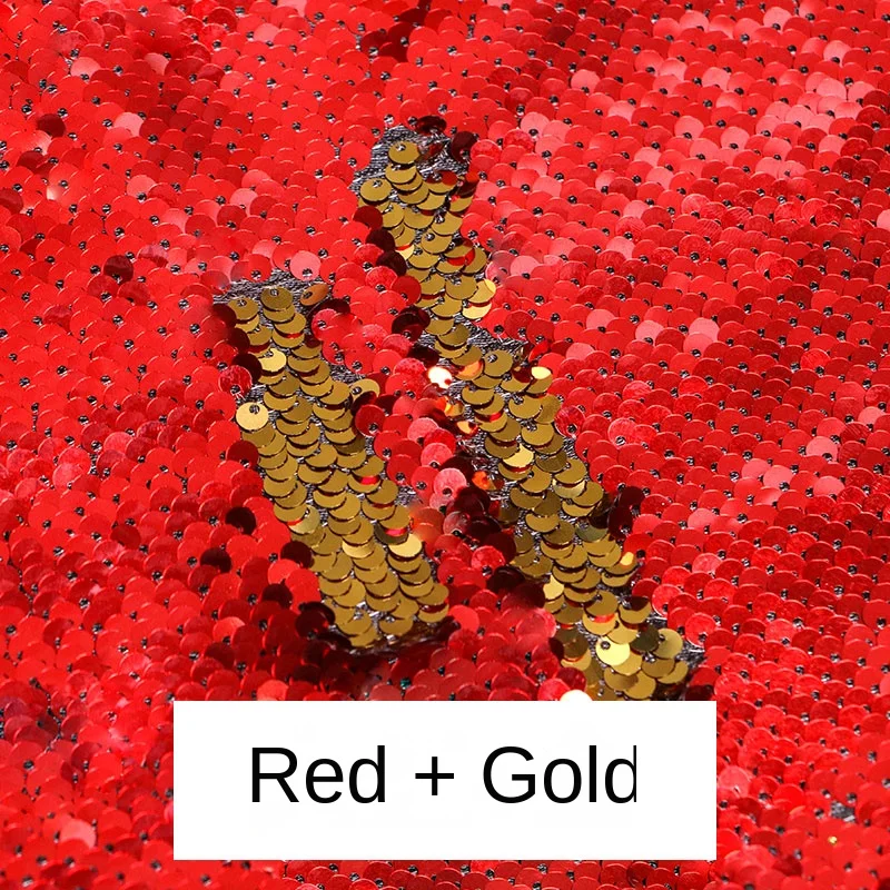 Two Colors Sequin Fabric Creative for Clothing Graffiti Wall Background Cloth Designer Diy Sewing Material Wholesale image 3