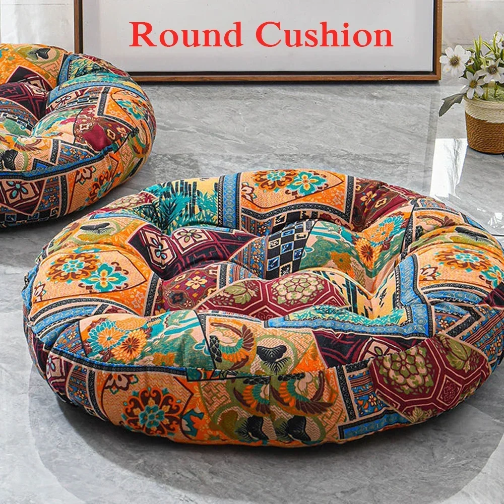 1pc Bohemian Style Thicken Chair Cushion Tatami Meditation Cushion Four Seasons Universal Sofa Cushion cute pillow 바닥 쿠션  futon