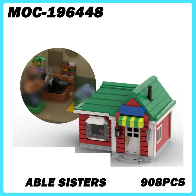 MOC- 196448   نموذج كتل الأخوات القدرة تجميع الجسيمات الصغيرة لعبة الطوب هدية عيد ميلاد التعليم العمارة الحضرية
