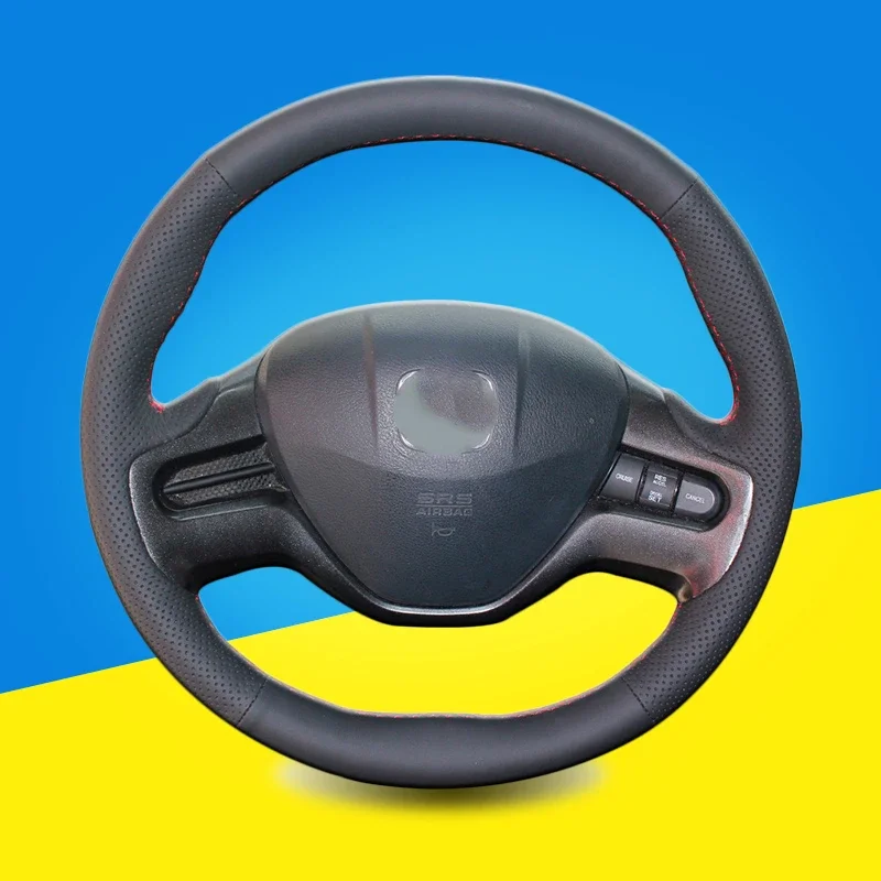

Custom Car Steering Wheel Cover For Honda Civic 8 2006-2011 (2-Spoke) Auto Braid Steering Wheel Covers Car Styling Hand Sewing