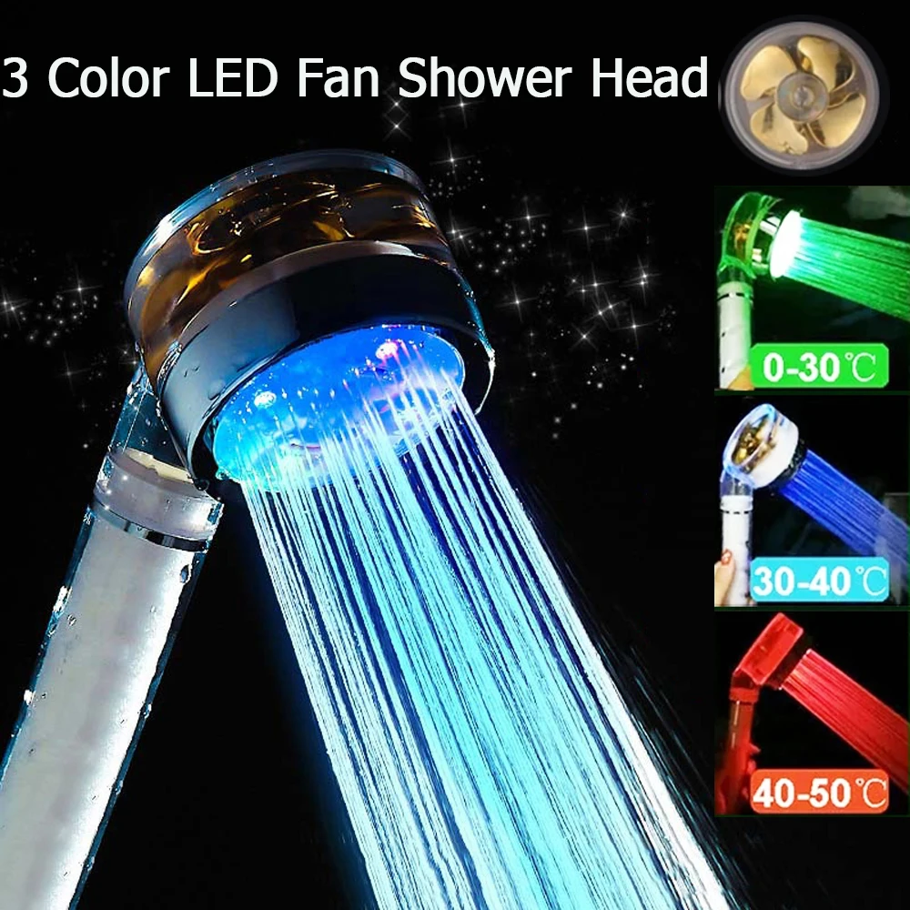 

Zloog Anion Colorful LED SPA Filter Shower Head Pressurized Temperature Control Colorful Light Handheld Big Rainfall Shower Head