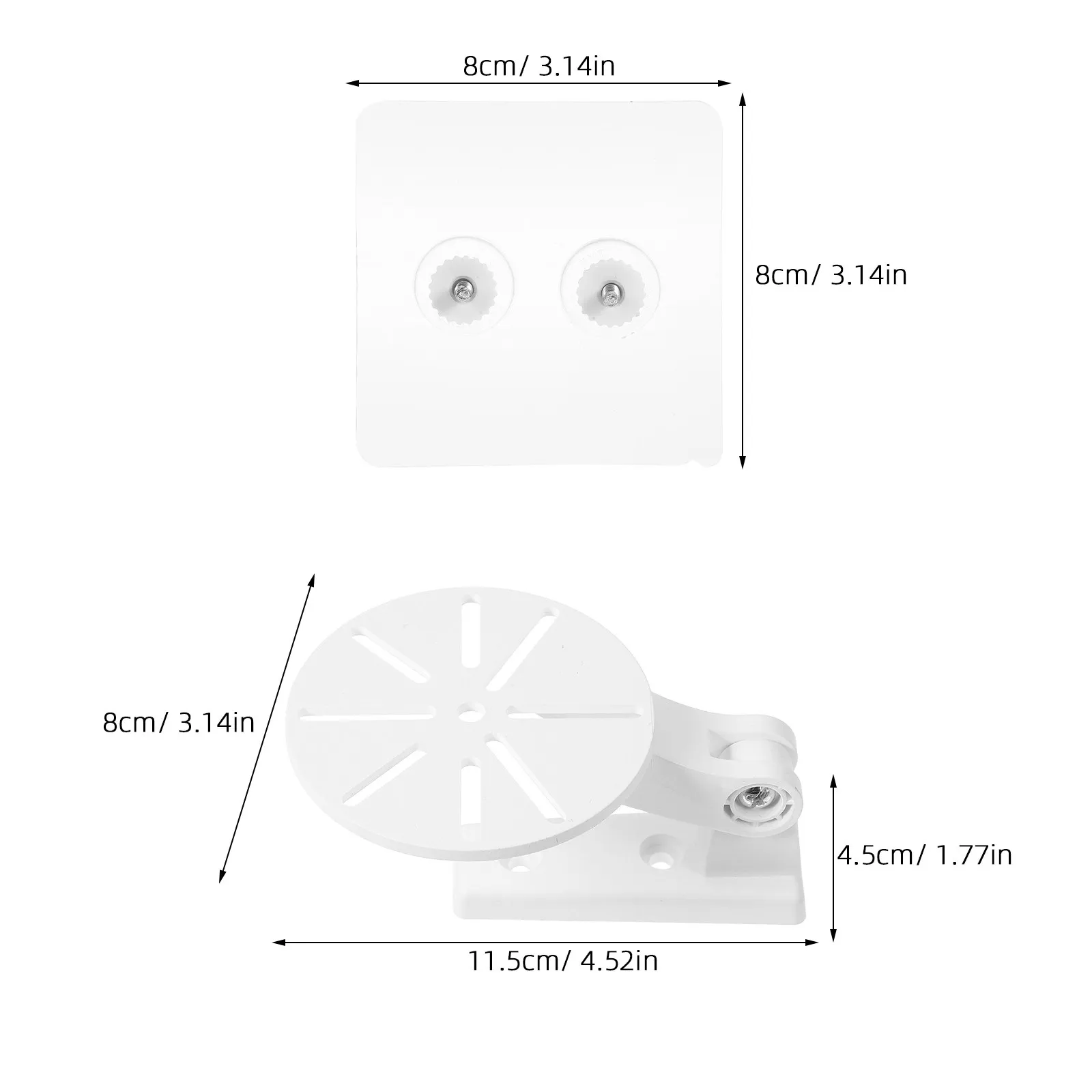 2 Pcs Dome Camera Wall Bracket Indoor Mounting Angle for Security Holder No Drill