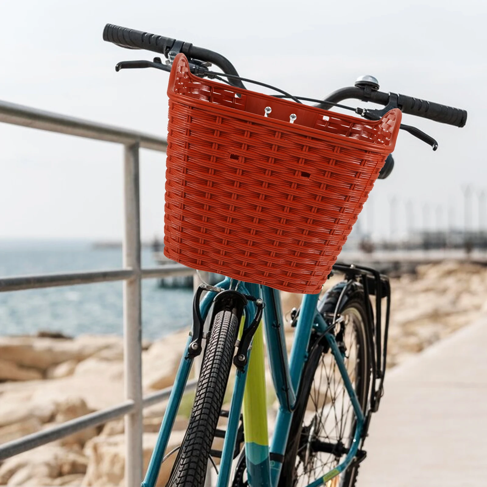 

1 Set Multi-Function Bike Detachable Front Storage Plastic Bicycle For Adult Electric Scooter Waterproof Basket Rear Front Rack