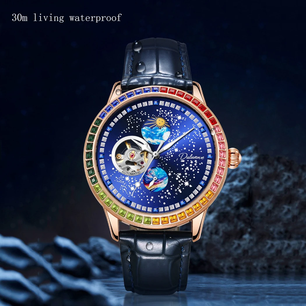 Men Mechanical Watch Fashion Luxury New Sport Wristwatch Male Waterproof Automatic Casual Man Business Moon Phase Luminous Clock