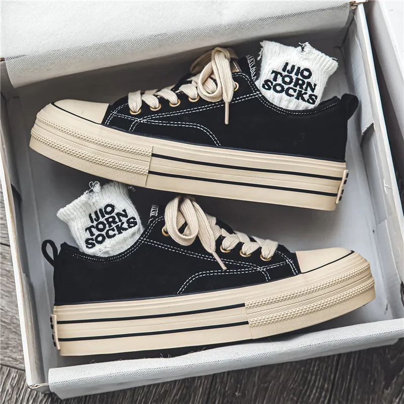 YRZL Men Women Canvas Sneakers Non Slip Walking Shoes Lightweight Comfortable Casual Skateboard Shoes for Couples Outdoor Sports