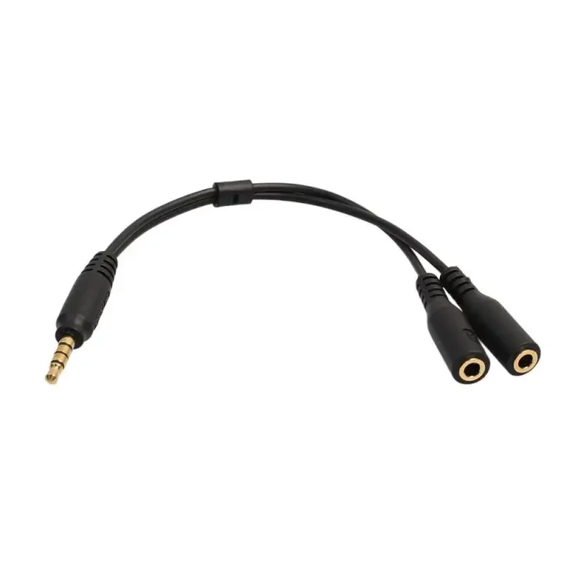 1PCS Y Splitter Cable 3.5 Mm 1 Male To 2 Dual Female Audio Cable for Earphone Headset Headphone MP3 MP4 Stereo Plug Adapter Jack