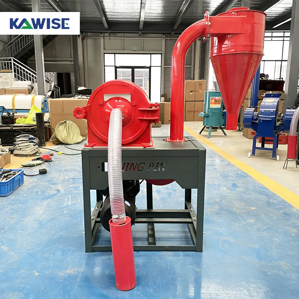 AIROW 1500kg/h Self Priming Feed Grinder Hammer Mill Crusher for Poultry Livestock Feed Processing Plant Use