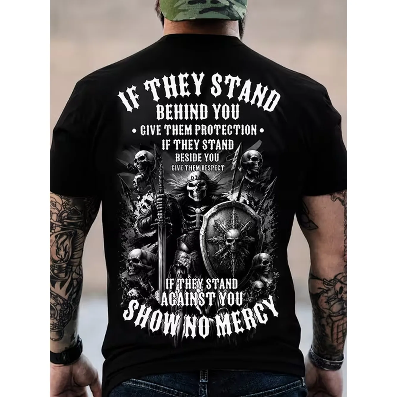 Decorated Warrior Tee Added Elements For Design Women Short Sleeve Round Neck T Shirt Loose Fit Machine Washable Local Warehouse