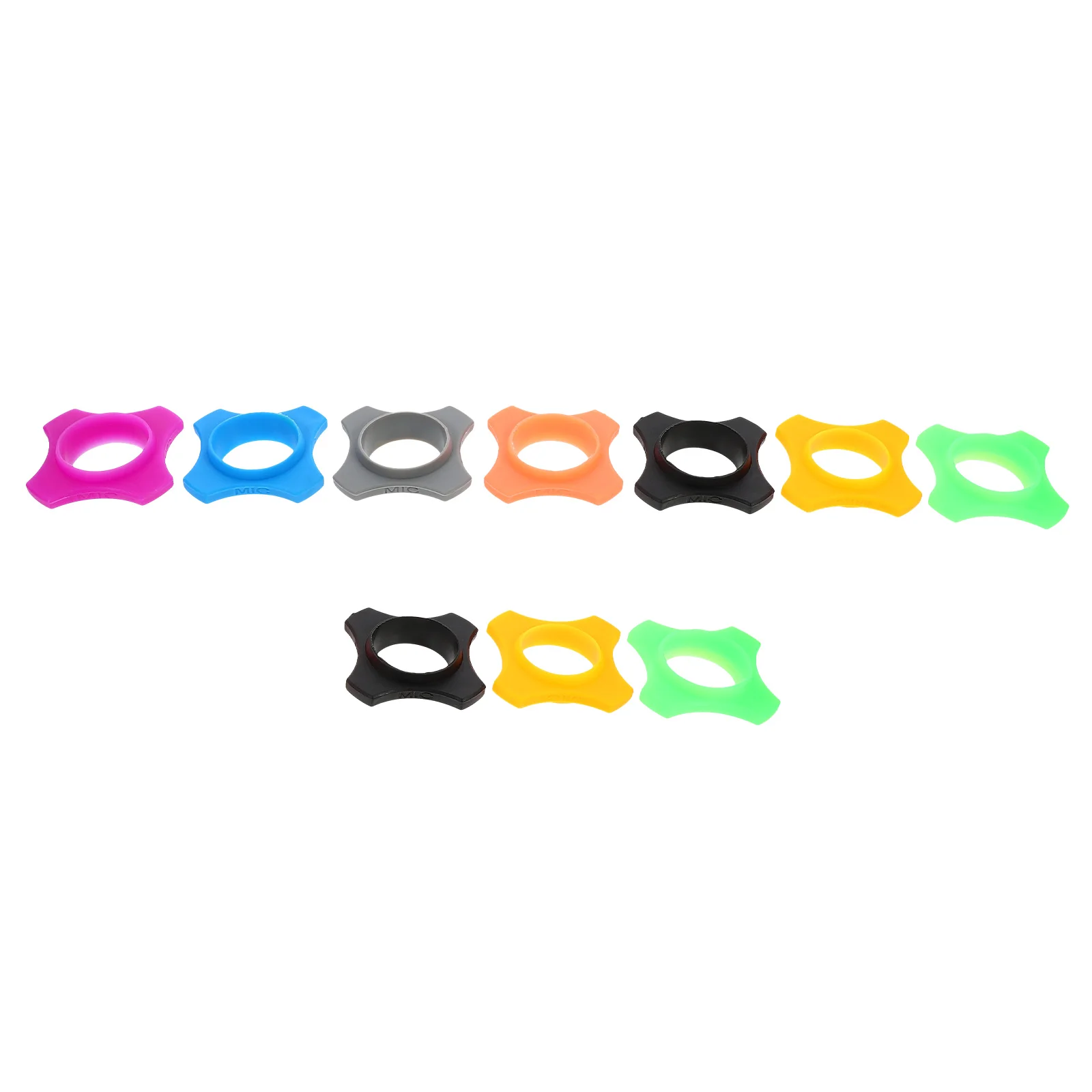 10 Pcs Microphone Skid Ring Protection Silicone Anti-drop Anti-slip Sleeve Silica Gel Shockproof Anti-roll Rings for