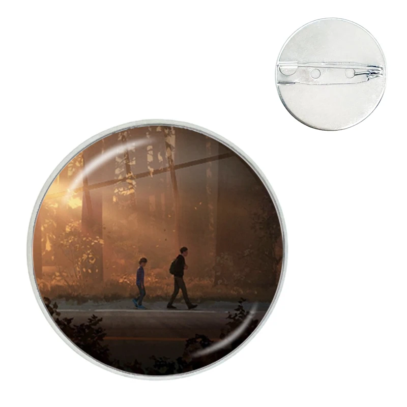 Max Caulfield Life Is Strange 2 Glass Dome Brooches Shirt Lapel Bag Clothes Hat Badge Cartoon Pins Gift