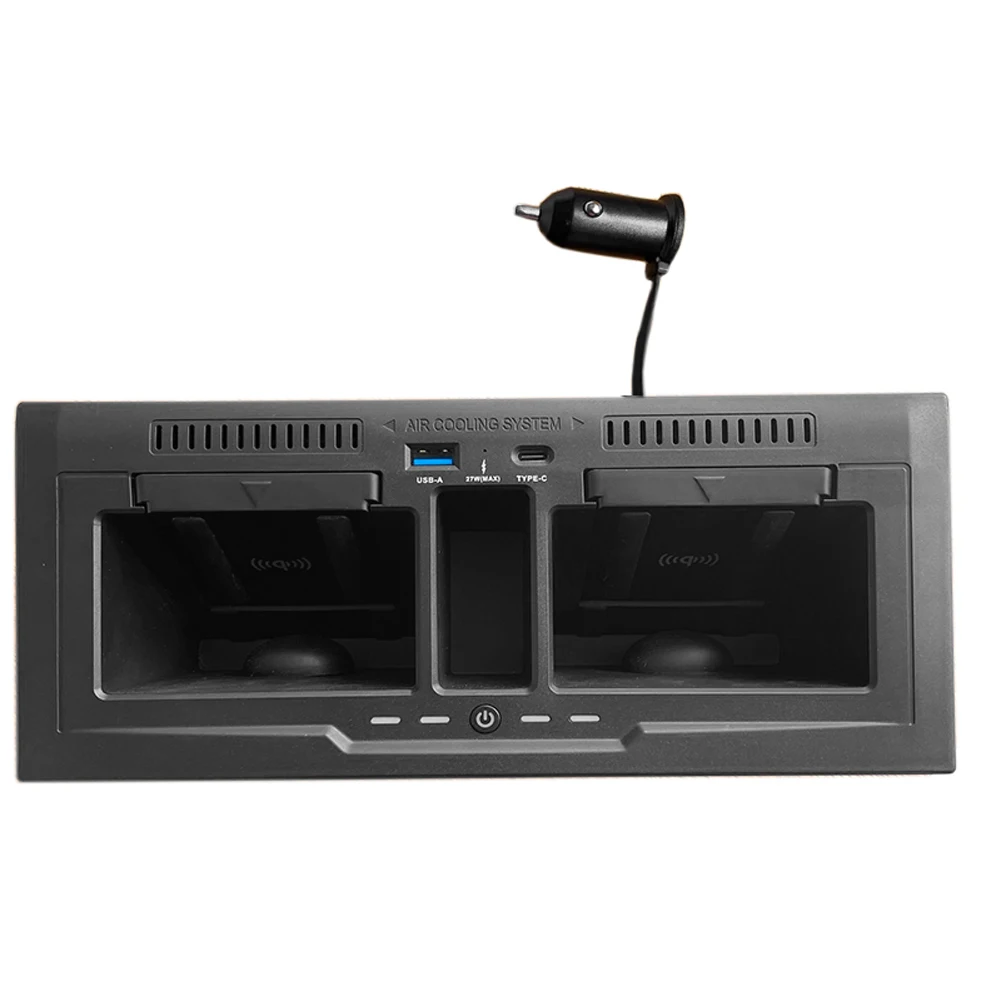 Cargador inalámbrico para coche, bandeja de carga rápida, soporte para teléfono móvil, placa de carga para Land Rover Defender 110 130 2020-2023