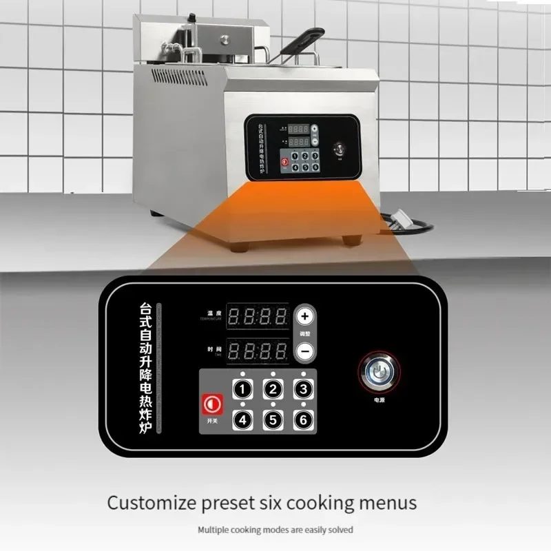 

Desktop 220v Electric Fryer Automatic Timing Lifting And Lowering Fryer Table TypeFried Skewers French Fries, Snacks Electric Fr