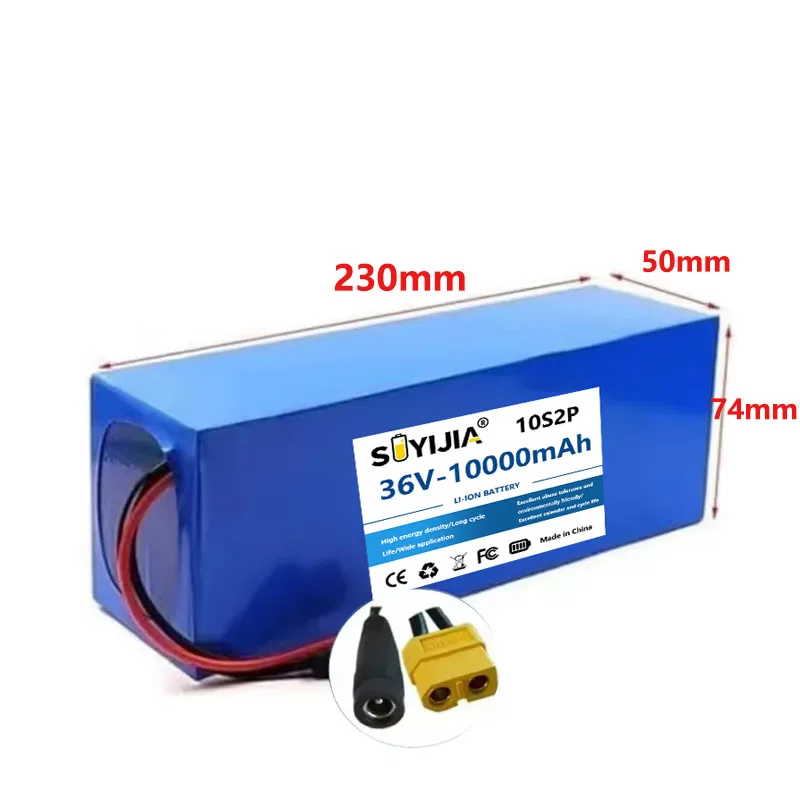 36V 10000mAh 10S2P 21700 Battery Pack with Built-in BMS – 250W-500W for Scooter, Rechargeable Power for Stable Performance