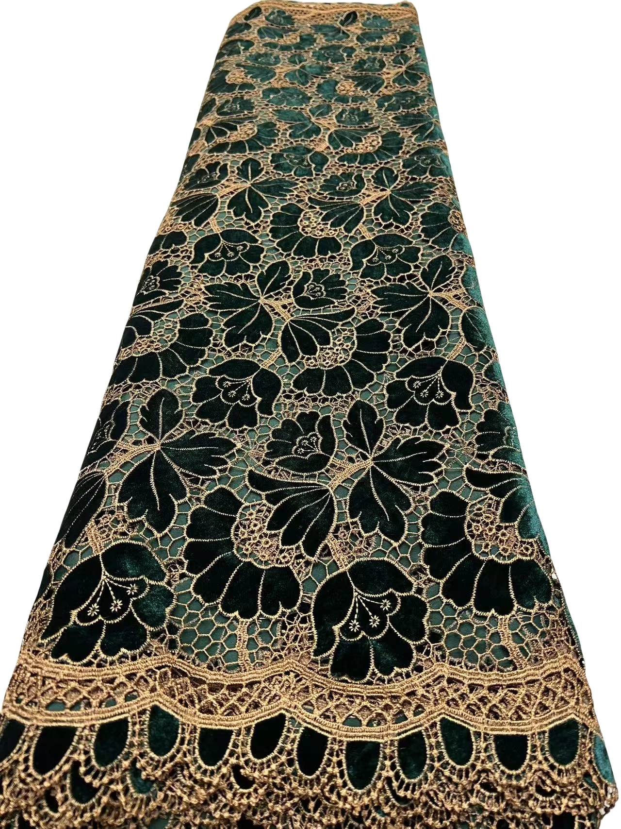 

Latest Guipure Cord Lace Fabric 2025 New Design High Quality Embroidery Lace French African Velvet Lace Fabric For Evening Dress