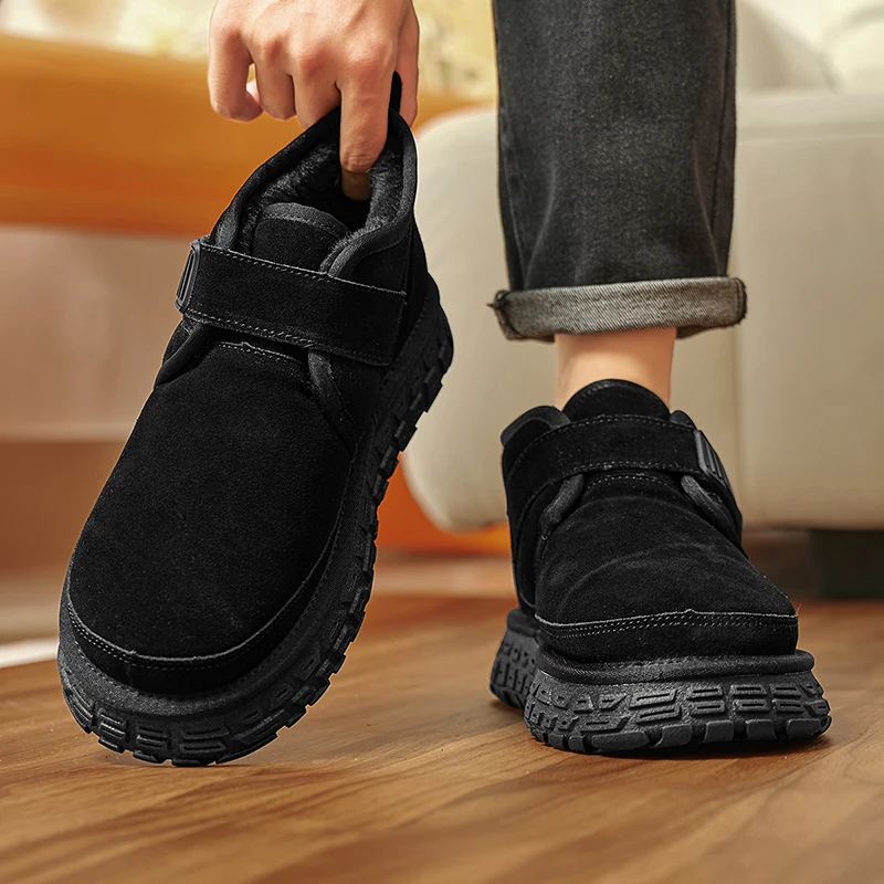 

Men's Low Cut Snow Boots Are Fashionable and Versatile with Plush Insulation Soft and Comfortable Men's Cotton Shoes