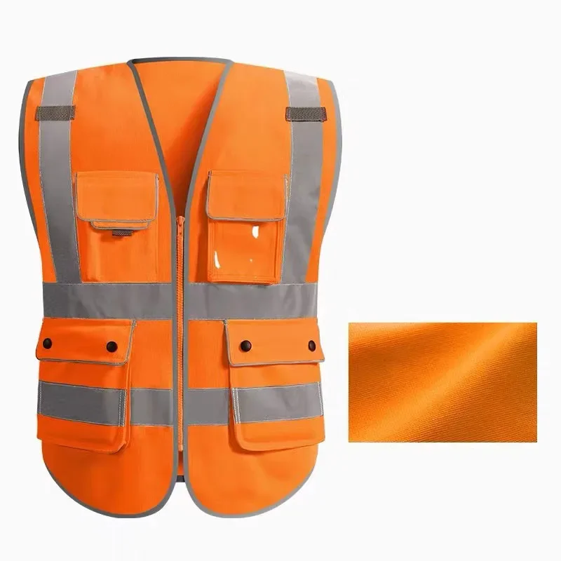 High Visibility Reflective Safety Vest Personalized Multiple Pockets Night Riding And Construction Workers Safety Work Clothes