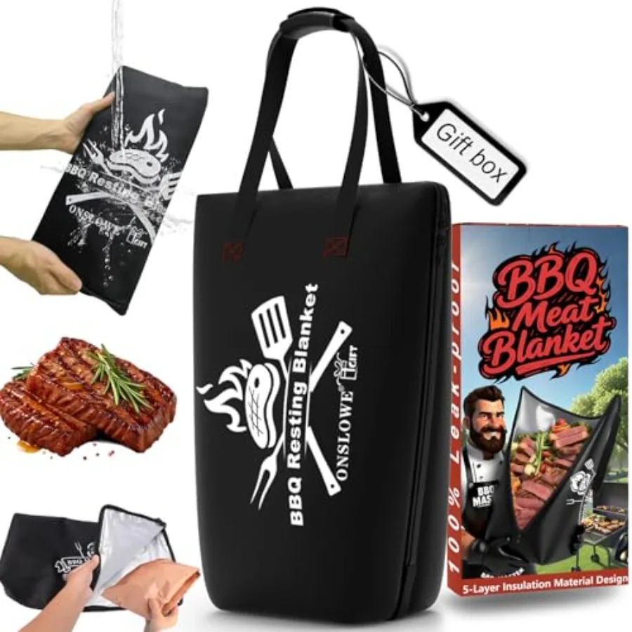 

25in for Resting Meat - Meat Resting Bag of Washable Ox Cloth - Insulated Brisket Resting for Turkey, Pork Shoulder Beef - Chri