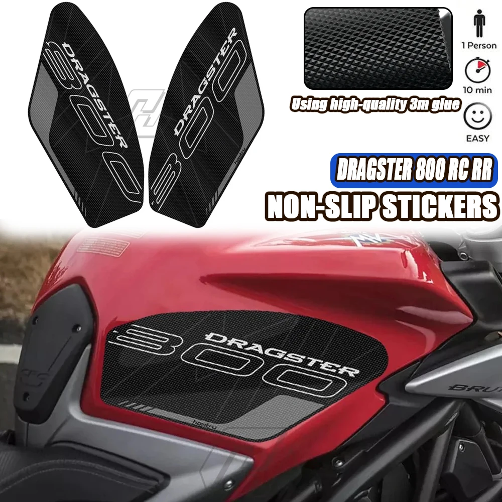 

Motorcycle Non-slip Side Fuel Tank Stickers Waterproof Sticker For MV Agusta DRAGSTER 800 RC RR AMERICA PIRELLI Super ADV