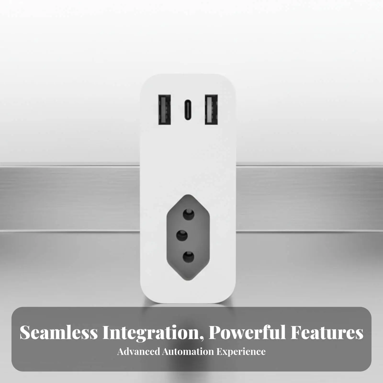 Smart Outlet with Alexa Voice Control and USB Charger for Lamps Fans with Power Monitoring for Efficiency