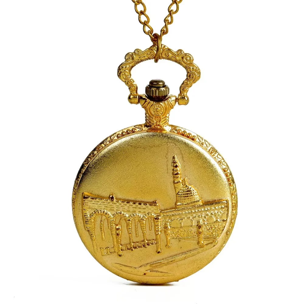 Orologio da tasca in oro Orologio da tasca classico antico palazzo Collana reale con catena regalo